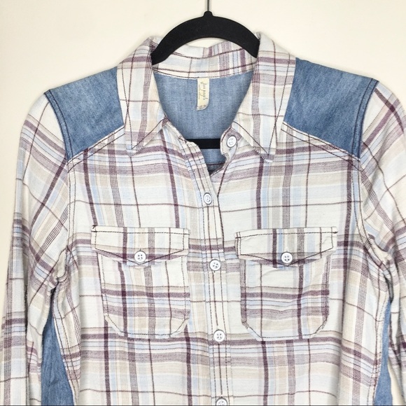 Free People Road Trip Flannel Plaid Button Down Shirt - Picture 6 of 10